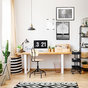Black and white - home office