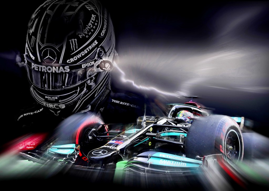 Lewis Hamilton - F1 Poster von DeVerviers | Printler