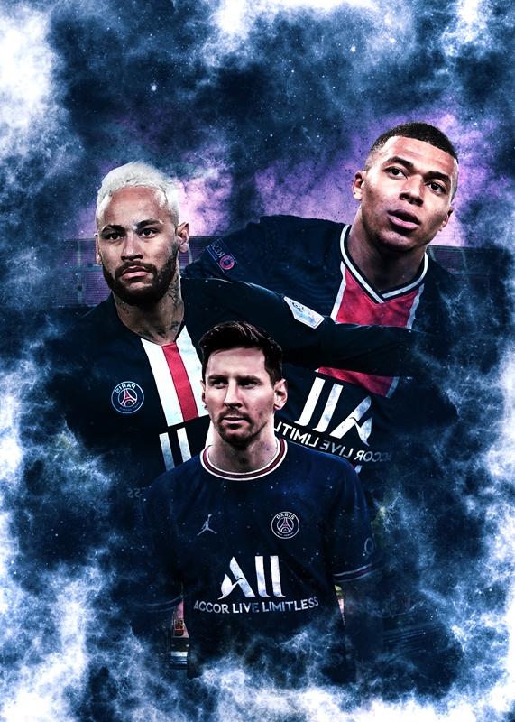 Messi Vs. Neymar Vs. Mbappe Poster Von Herykurni13 | Printler