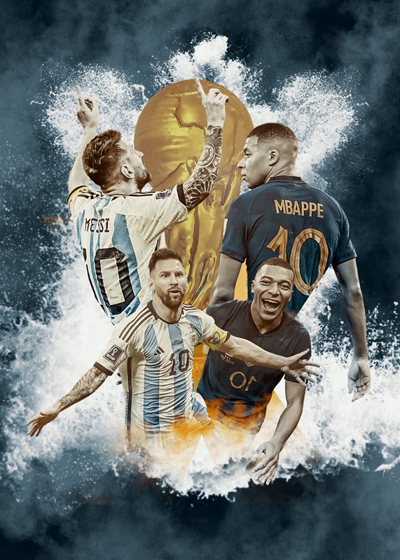 Messi X Mbappe Plakaty & Art Prints Autorstwa MUH ZUHUD - Printler