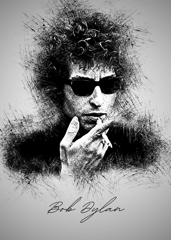 Bob dylan posters & prints by Sketch Art - Printler