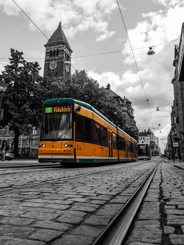 Norrkoping Tram (b/w) Posters & Prints By Andreas Carlmalm - Printler