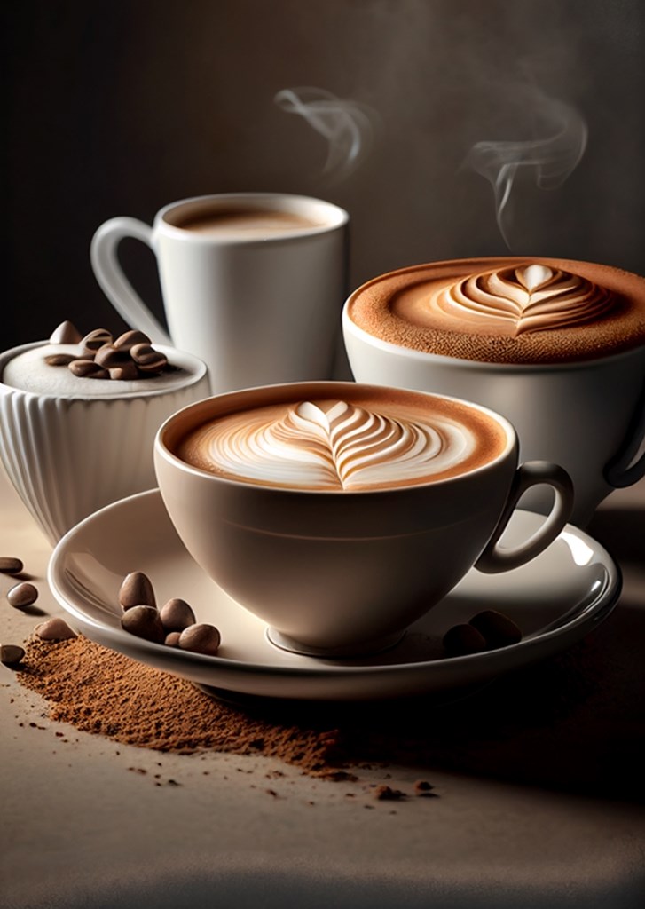 | Kunst Printler Poster von Latte Kaffee drdigitaldesign