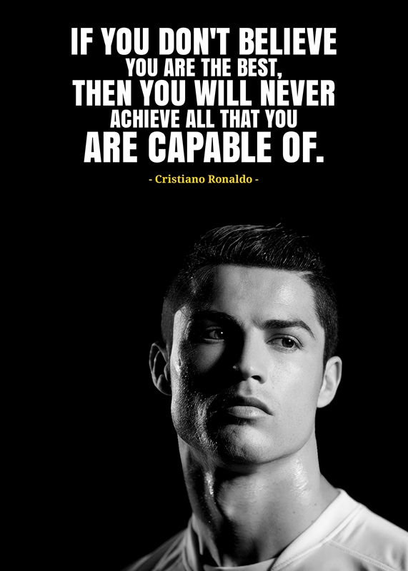 Cristiano Ronaldo Quotes Posters & Prints By Aki Wu - Printler