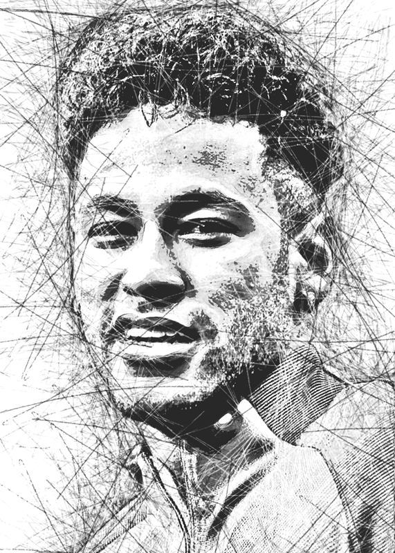 Neymar Outline Drawings | How to Draw Neymar Step by Step