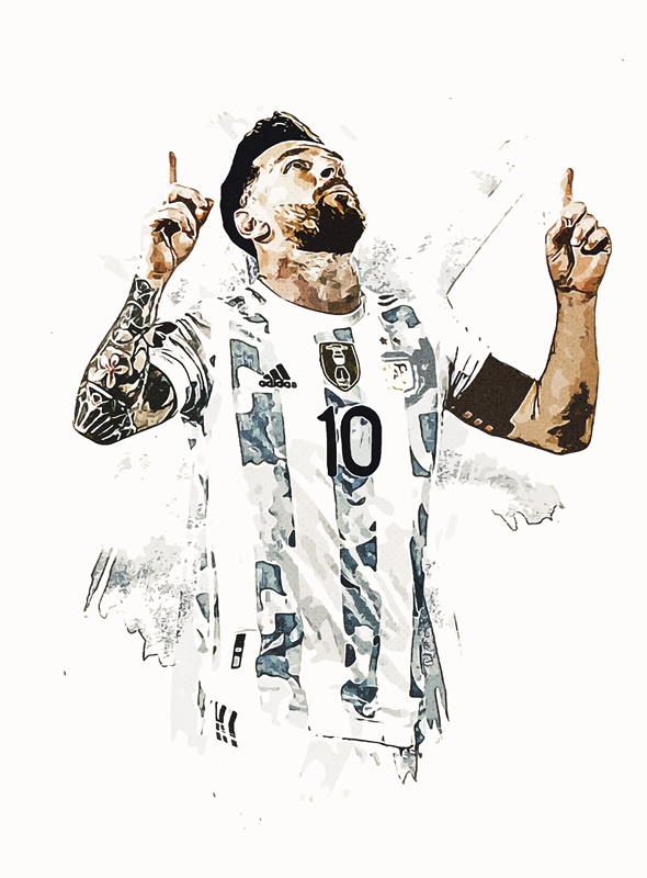 Lionel Messi Argentinien Poster Von KunStudio | Printler