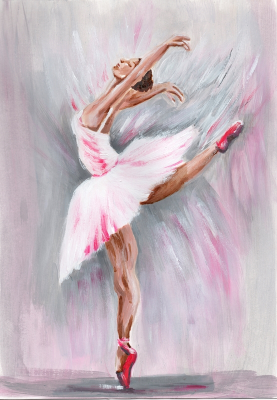 Ballerina Acrylic painting posters & prints by Krista Kitsz - Printler