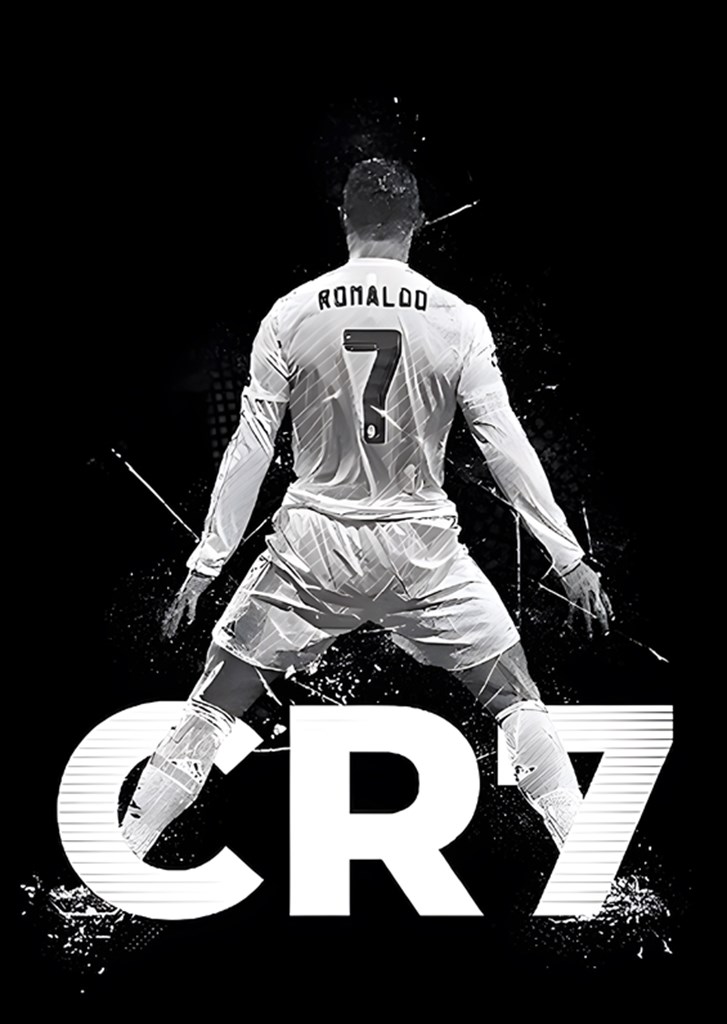 Ronaldo CR7 Football Poster affiches et impressions par KunStudio
