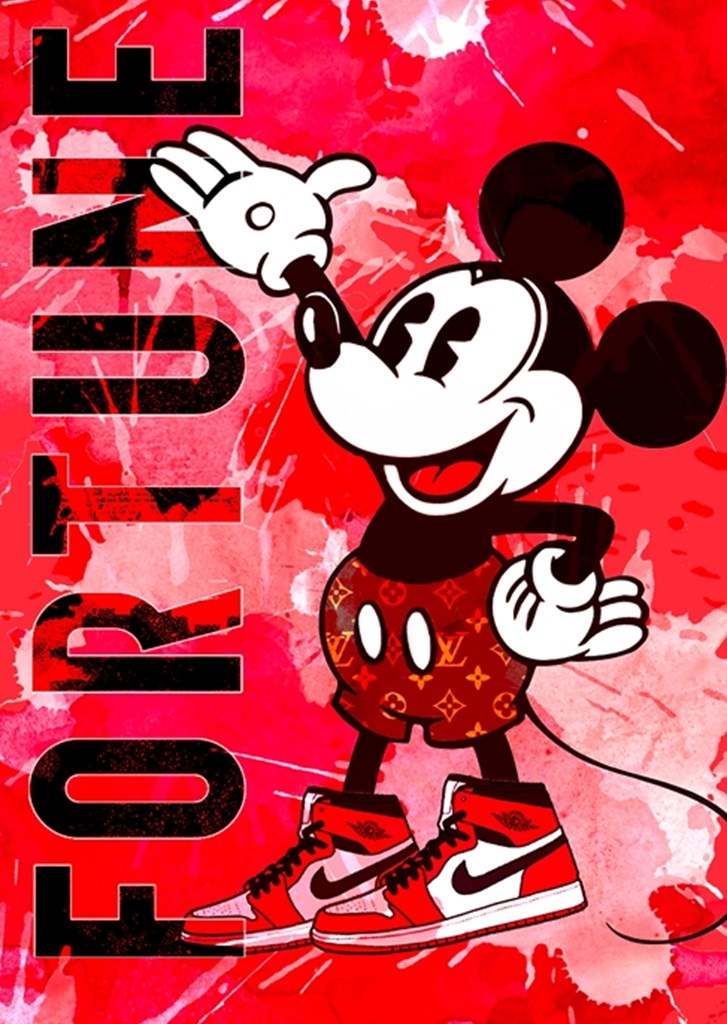 Lv Disney Mickey Mouse Cartoon Wall Art Mirror Frame