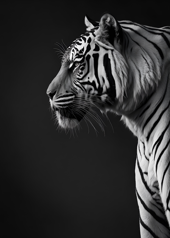 BW Tigre affiches et impressions par Chrisnu Printler