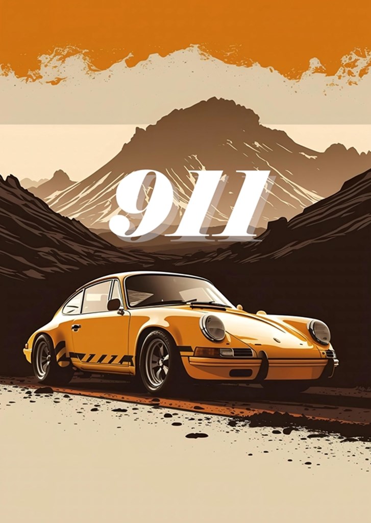 Porsche 911 Poster von Robert Brinkmann