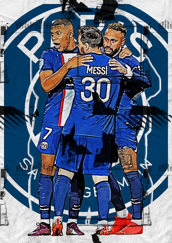 Messi X Mbappe X Neymar PSG Posters & Prints By Atonio - Printler