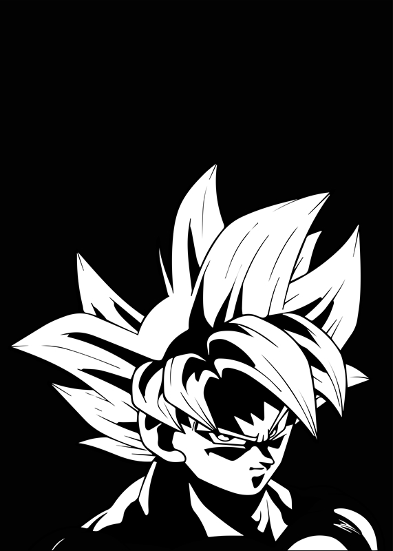 Free Black And White Goku, Download Free Black And White Goku png images,  Free ClipArts on Clipart Library