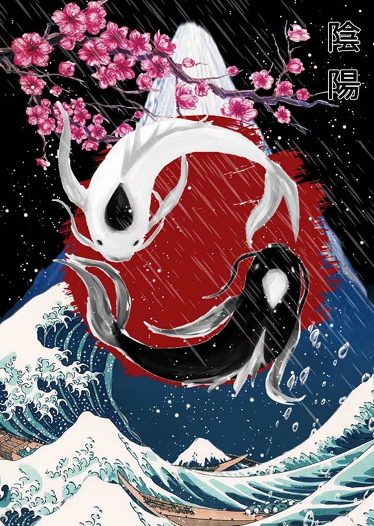 Koi-Fisch Yin Yang Poster von Retro Color Printler 