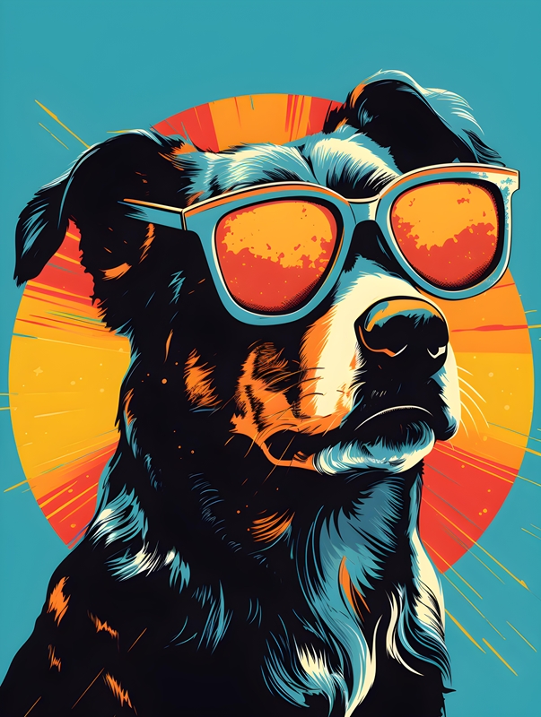 Cool sales dog art