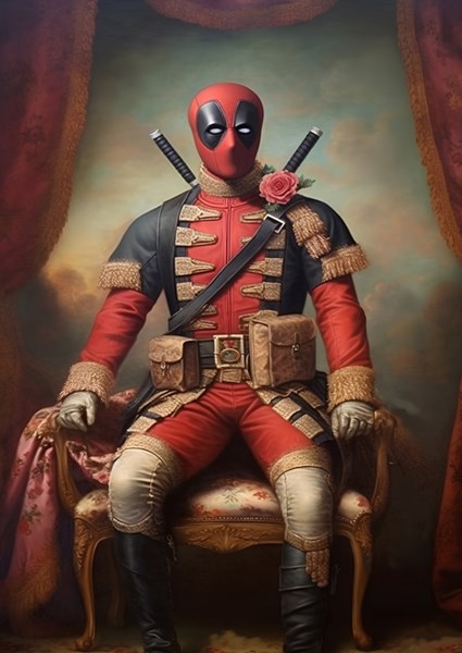 Deadpool Portrait Renaissance Poster von edson ramos