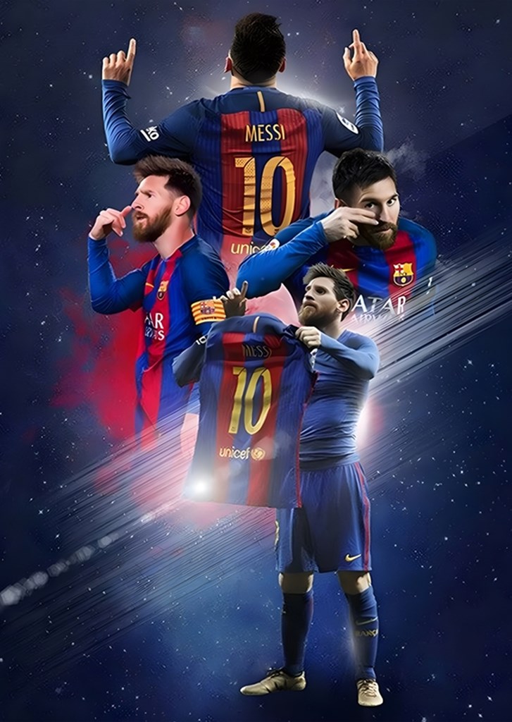 Messi fodboldspiller plakat af ArtMeme Printler