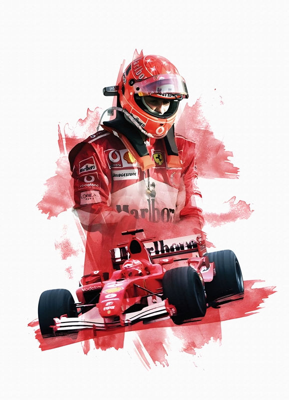 Michael Schumacher F1 Posters & Prints By ArtStyle Funny - Printler