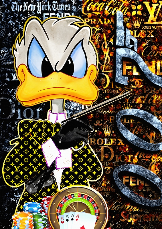 Donald Duck Cruiser Canvas top Poster Wall Print Semi Gloss 24x36 New Various Sizes