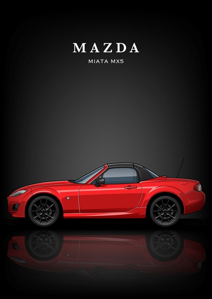 Mazda MX5 Miata Poster von Dio Saputro