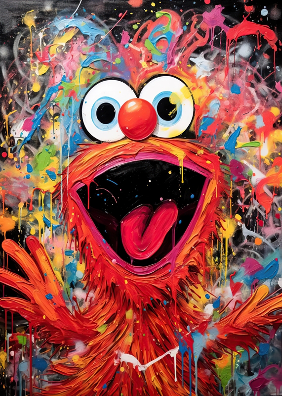 Elmo abstract posters prints by ed ramos