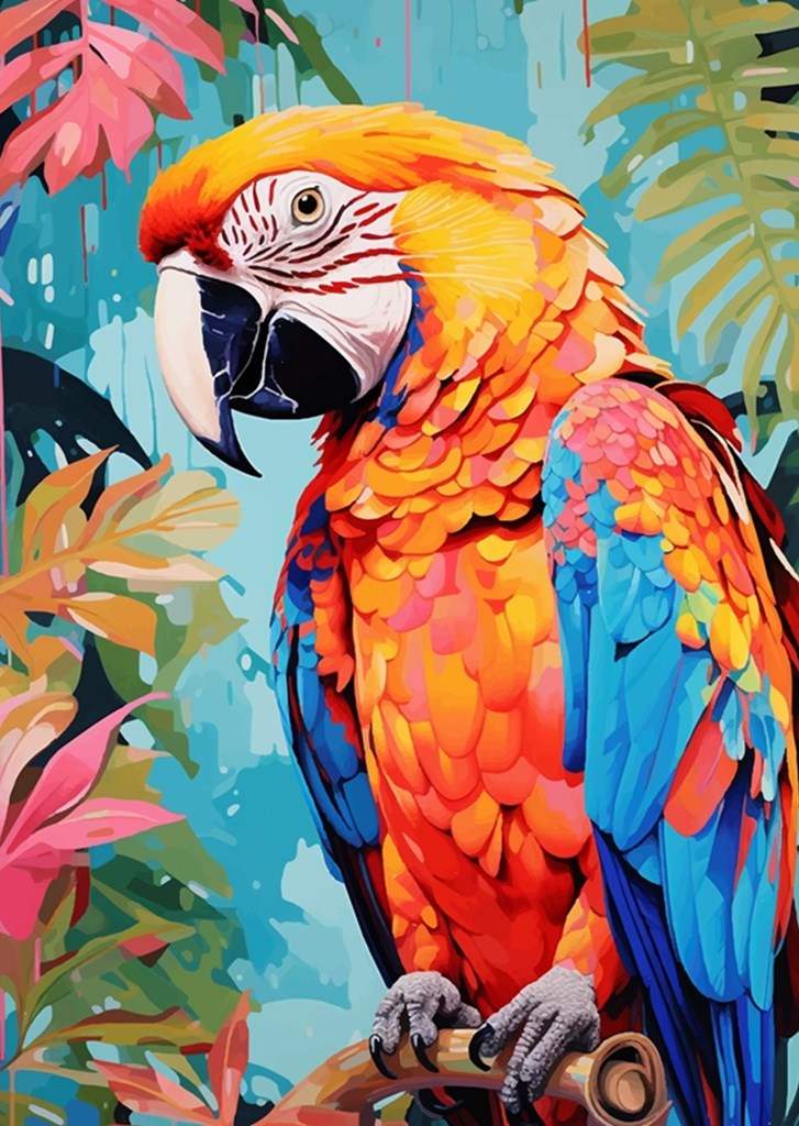 Papagei Popart Tier Printler Studios Ota | von Poster