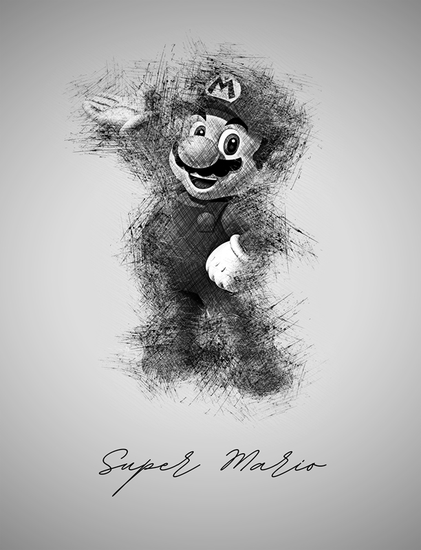 Super Mario posters prints by Sketch Art Printler