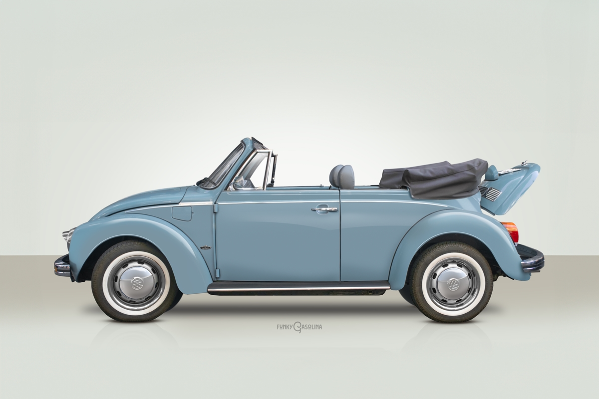 Volkswagen Coccinelle cabriolet affiches et impressions par Egwin