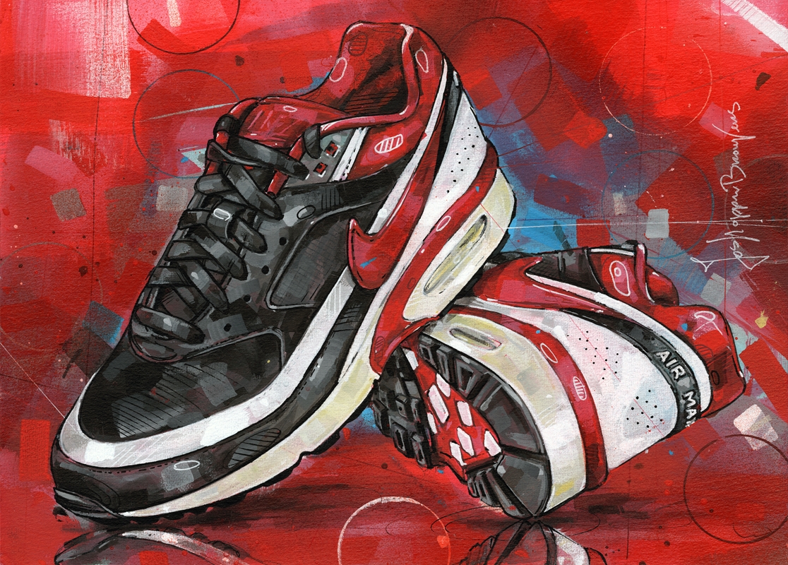 Nike air max Classic BW art Poster von Jos Hoppenbrouwers Printler