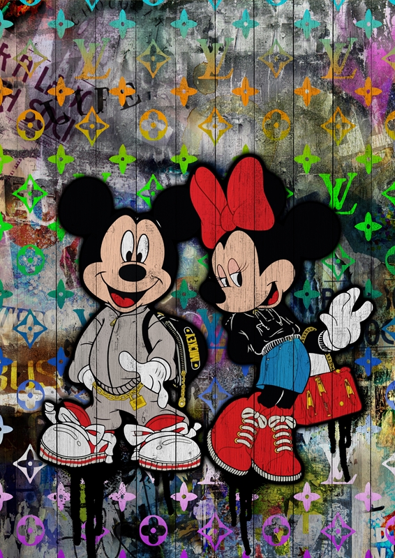 Pop art Mickey and Minnie posters & prints by Theodore Brewer