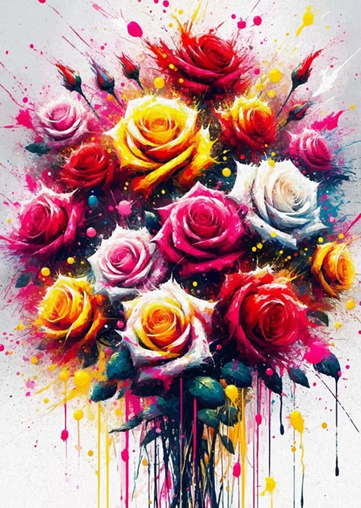 Un mazzo di rose poster & stampe di Andreas Magnusson - Printler