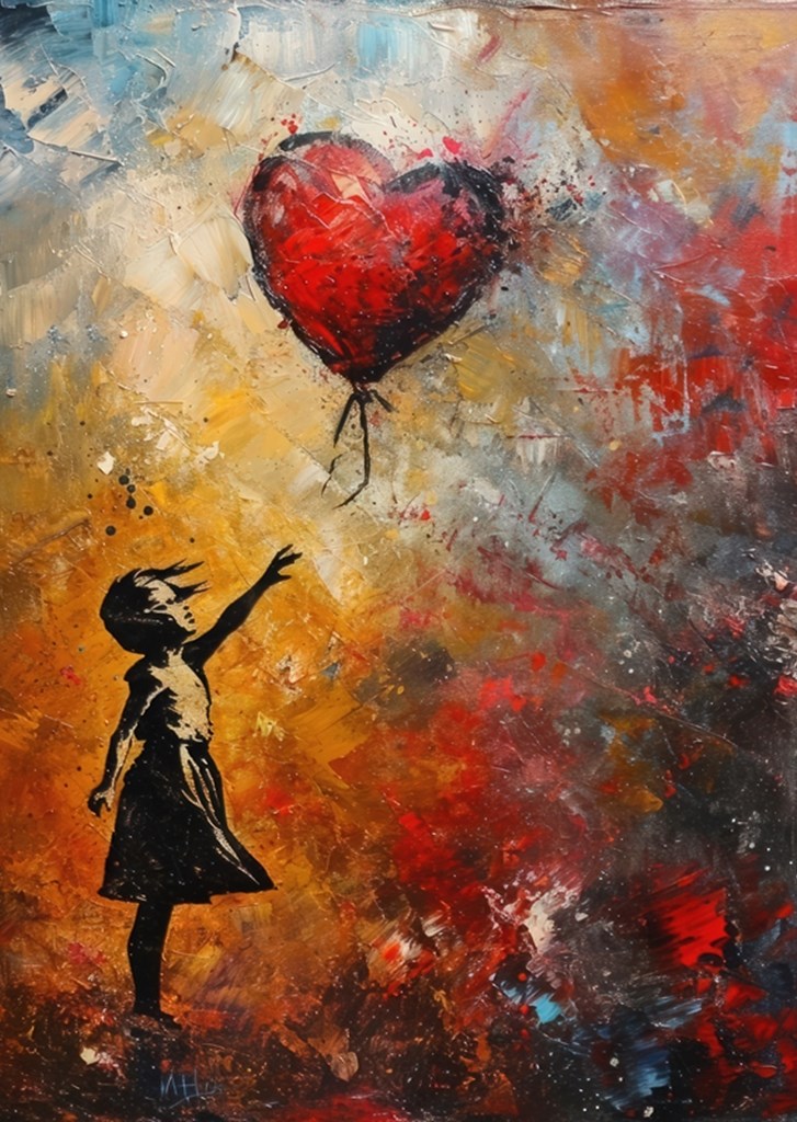Das Mädchen mit dem Luftballon Poster von Markus Utas | Printler