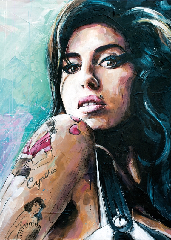 Amy Winehouse painting. posters prints by Jos Hoppenbrouwers