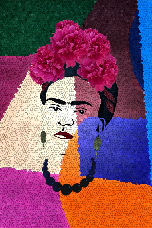 Frida Kahlo selling mosaic