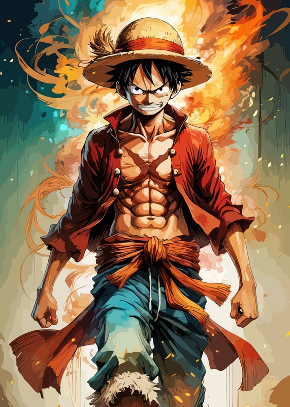 One piece art popular print poster