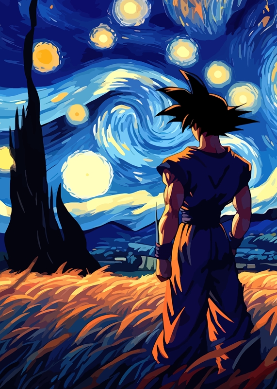 Dragon popular Ball Z Anime Painting Manga Art