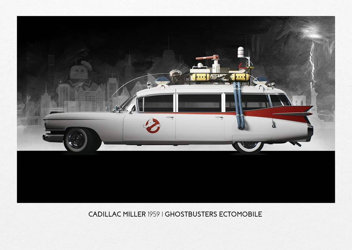 Ghostbusters Car, Ecto 1, Cadillac, Movie Poster, Art Print, FRAMED 2024 20