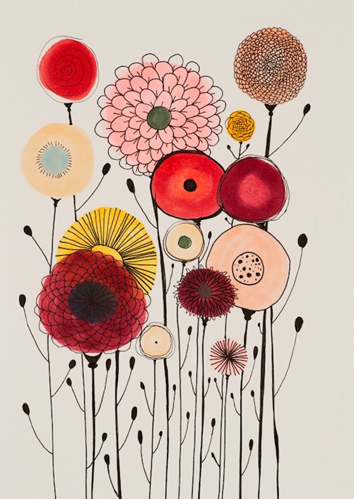 Rautell Sommerblumen Printler Poster von No. 2 | Sarah