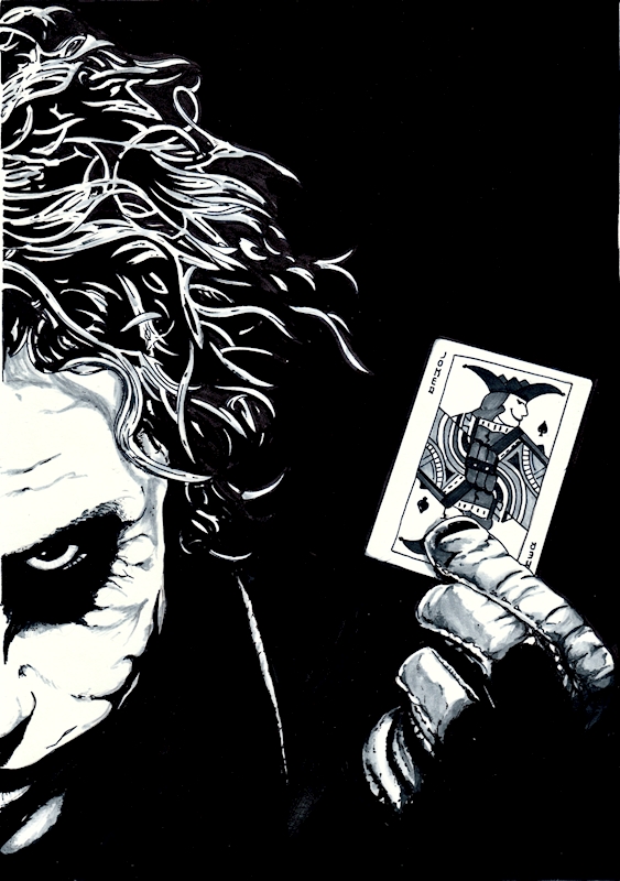 Heath Ledger's Joker Drawing by Amine BENTABIB - Fine Art America