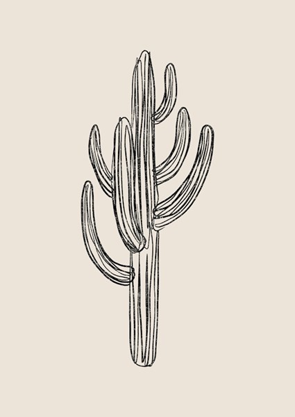 Cactus black and white posters & prints by Cats & Dotz - Printler