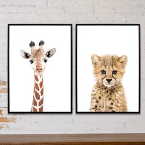 poster pair - baby animals